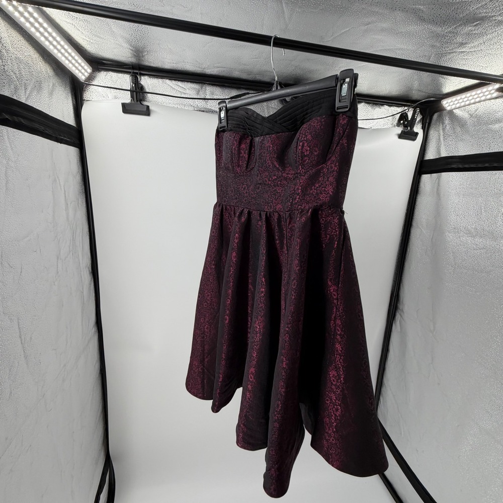 Y2K VTG Mise en Scene by Ruffian Fall 2009 Silk Blend Brocade Strapless Dress
